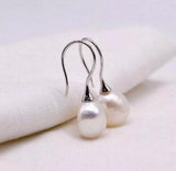 Baroque Freshwater Pearl Earrings 925 Silver Hook
