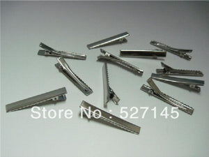 200Pcs Metal Hair Clips Base Barrette Finding 5.6cm
