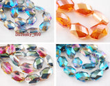 OMH 22PCS 18x12mm Glass Crystal Spacer Beads L555