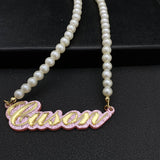 Personalized Acrylic Name Necklace for Baby Women Men Children