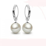 925 Sterling Shell Pearl Silver Stud Earrings for Women