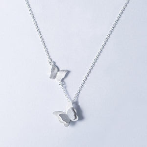 925 Silver Butterfly Necklace for Women Lady Gift