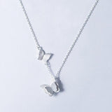 925 Silver Butterfly Necklace for Women Lady Gift