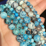 Natural Stone African Turquoises Beads 6/8/10mm 15''Inch DIY Bracelet Necklace
