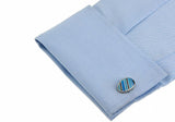 Sunnylink Multicolor Oval Cufflinks for Shirt L1371
