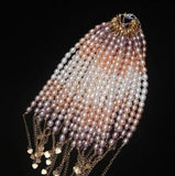 Pink Lavender Rice Freshwater Pearl Bracelet Fine Jewelry