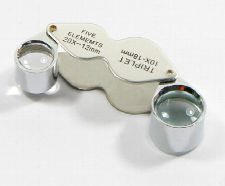 30X + 20X &10X Triplet Magnifier Jeweler Jewelry Eye Loupe Set