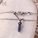 Yammy Mini Crystal Point Pendant Chain Necklace