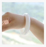 Natural Hetian Jade Bracelet 54-64mm Princess Jewelry Gift