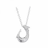 925 Silver Japan Men Bijoux Sickle Pendant Chain Necklace & Silver Dagger
