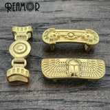 2pcs Egyptian Skull Punk Slider Bead for Leather DIY Men Jewelry Making