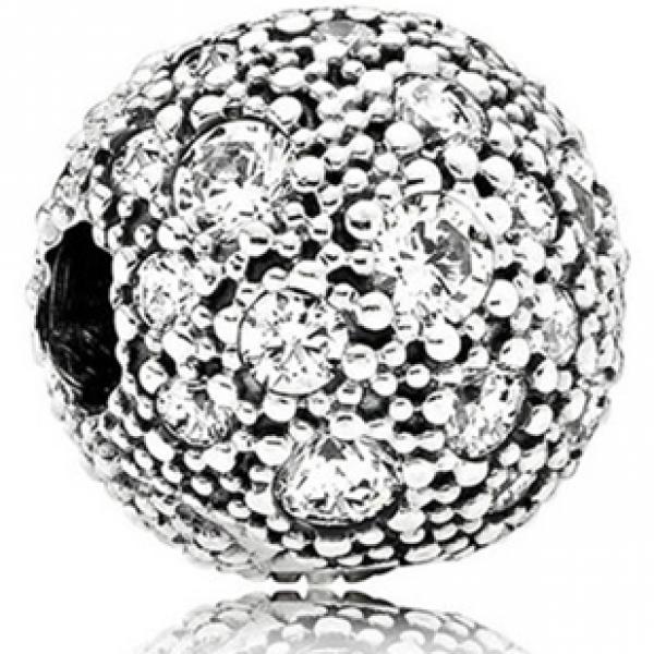 925 Silver Rose Four-Leaf Clover Bead Clip for Bracelet Fixing