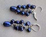 Baroque Freshwater Pearl Earrings 925 Sterling Silver Dangle Jewelry