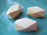 80pcs 15x22mm Natural Wood Spacer Beads, Geometric Wooden Charm Finding