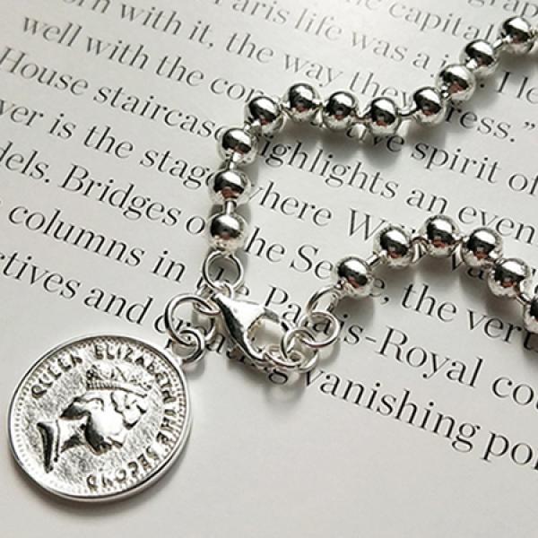 Korea 925 Sterling Silver Bracelets for Women with Coins Pendant