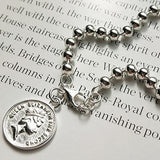 Korea 925 Sterling Silver Bracelets for Women with Coins Pendant