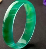 Zheru Jewelry Natural Agate Chalcedony Green Bracelet Princess Gift