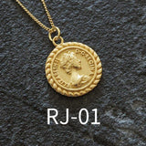 925 Silver Coin Necklace Choker Pendant Charm Vintage Boho Bijoux Collier