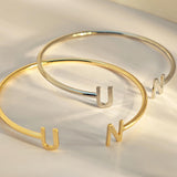Initial Bracelet DOREMI Baby Bangle Child Adult Size Unique Cuff Jewelry