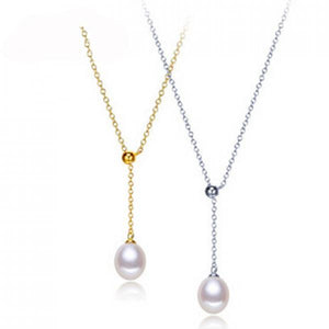 Freshwater Pearl Necklace Adjustable Pendant 925 Sterling Silver Jewelry