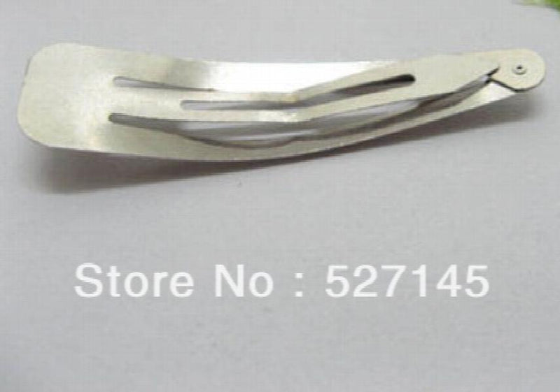 200Pcs/Lot Metal Hair Clips Base Barrette Finding 65mm Long