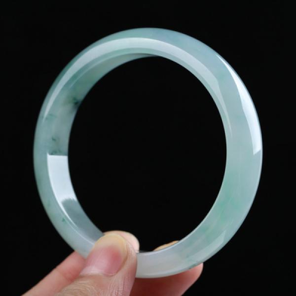 Zheru Jewelry Natural Burmese Jade 54-62mm Light Bracelet