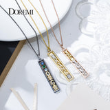 Personalized DOREMI Letter Necklaces with Slide Charms for Women