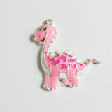 10pcs Full Enamel Dinosaur Pendant For Kids Necklace Making