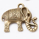 12pcs Elephant Vintage Metal Pendant Charms for DIY Jewelry Making