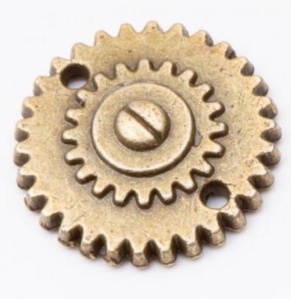 16pcs Vintage Zinc Alloy Gear Metal Charms for DIY Jewelry Making