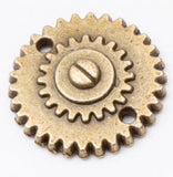 16pcs Vintage Zinc Alloy Gear Metal Charms for DIY Jewelry Making