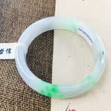 Natural Jadeite Bracelet Light Green Double 54-62mm Female Jade Gift