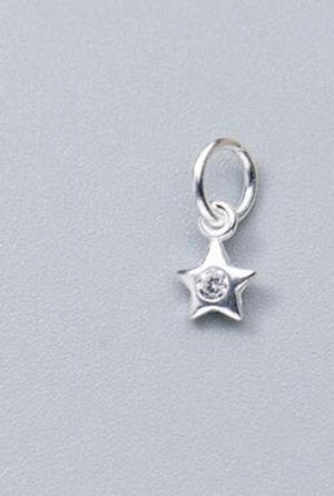 925 Silver Star Charm With Zircon Pendant DIY Jewelry Making Earrings
