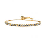 HECHENG 18K Gold Plated Eye Bracelet Enamel Adjustable for Women