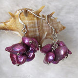 Baroque Freshwater Pearl Dangle Earrings, S925 Silver Hook