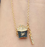 Crystal Potato Clavicle Chain Necklace Party Gift