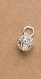 925 Sterling Silver Lucky Ball Charms Auspicious Cloud Dangle Pendants