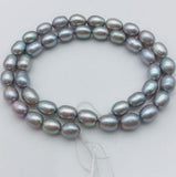 Gray AA 7-9MM Rice Freshwater Pearl DIY Loose Beads