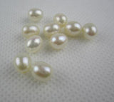 6-7MM Pink Lavender Half Drilled Rice Freshwater Pearl Earrings Pair