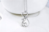 S925 Sterling Silver Butterfly Cat Necklace Clavicle Chain