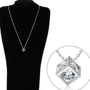 Cube Pendant Necklace for Women