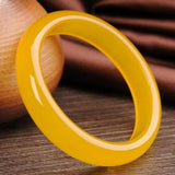 Natural Yellow Agate Chalcedony Bracelet for Mother and Girlfriend