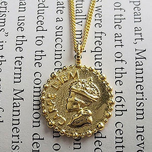 Silver Round Pendant Necklace for Women Jewelry