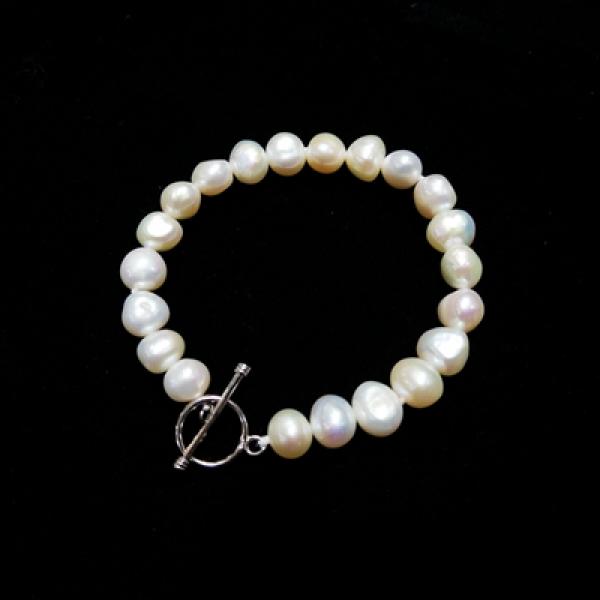 Baroque Pearl 925 Silver Bracelet Freshwater Pearl Women Jewelry Gift
