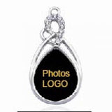 Custom Photo Pendant Necklace Earrings Set - Personalized Jewelry