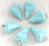 Natural Stone Charms Pendant DIY Jewelry Making Necklace 24pcs
