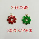 Flower Shape KC Alloy Charms Pendants, 20*22MM & 12*19MM