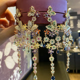 S925 Silver Needle Butterfly Love Flower Earrings