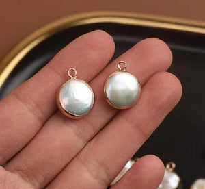 Baroque Natural Freshwater Pearl Beads 13-14mm DIY Earrings Pendant