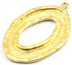 Hammered Brass Pendant Necklace - Uniquely Designed Jewelry